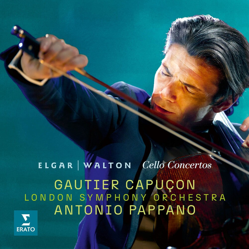 the album cover for Gautier Capucon/ Lso / Pappano,Antonio - Elgar / Walton: Cello Concertos