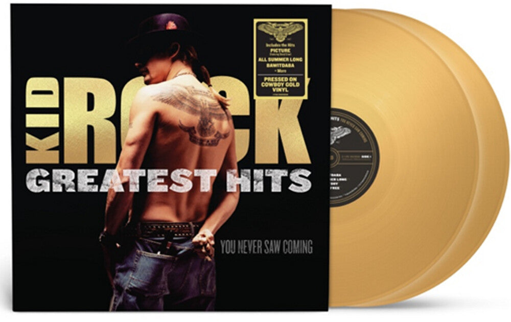 the album cover for Kid Rock - Greatest Hits You Never Saw Coming - Gold Colored Vinyl