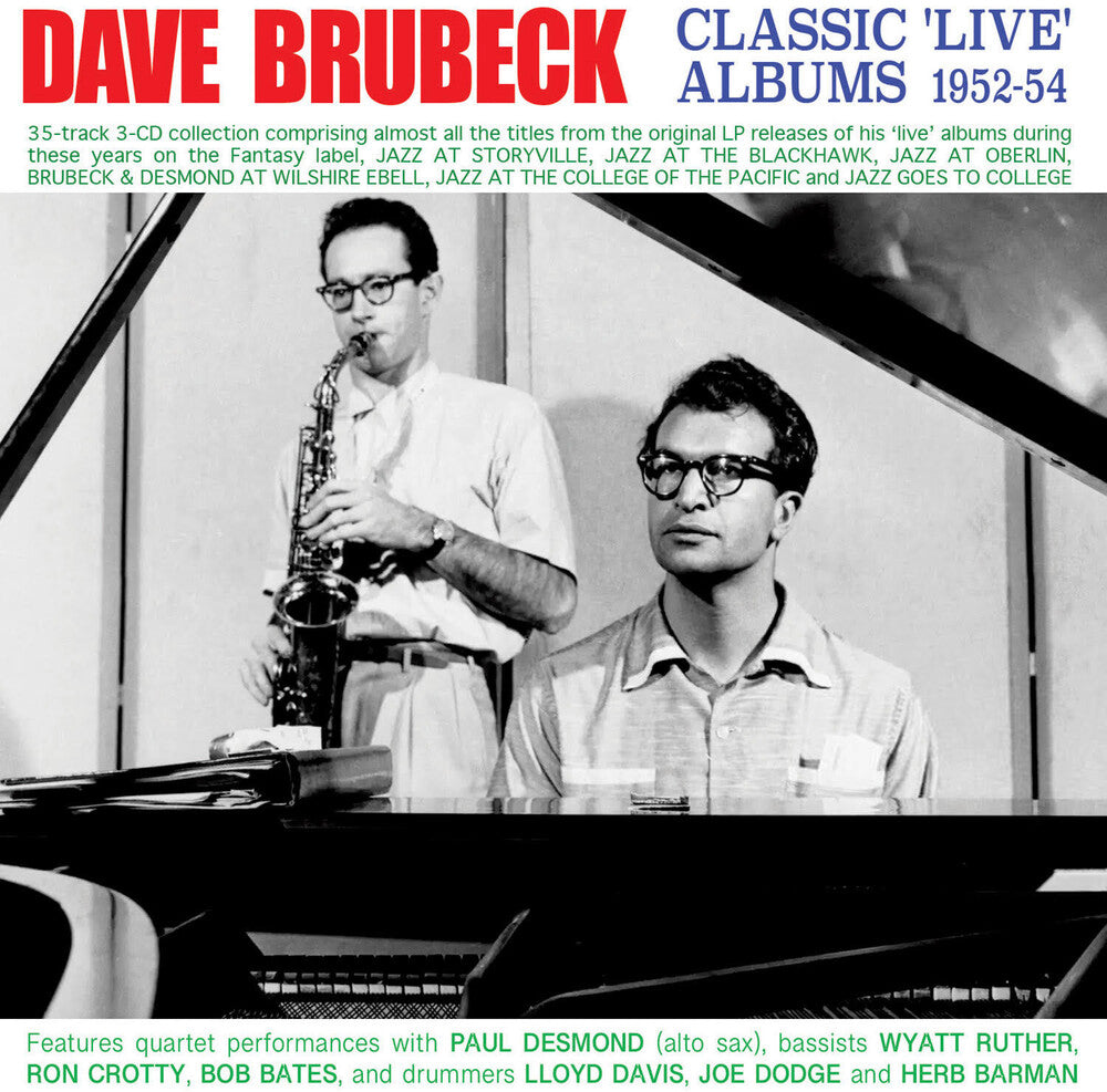 the album cover for Brubeck, Dave - Classic Live Albums 1952-54