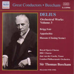 the album cover for SIR THOMAS BEECHAM - Orchestral Works, Vol.3