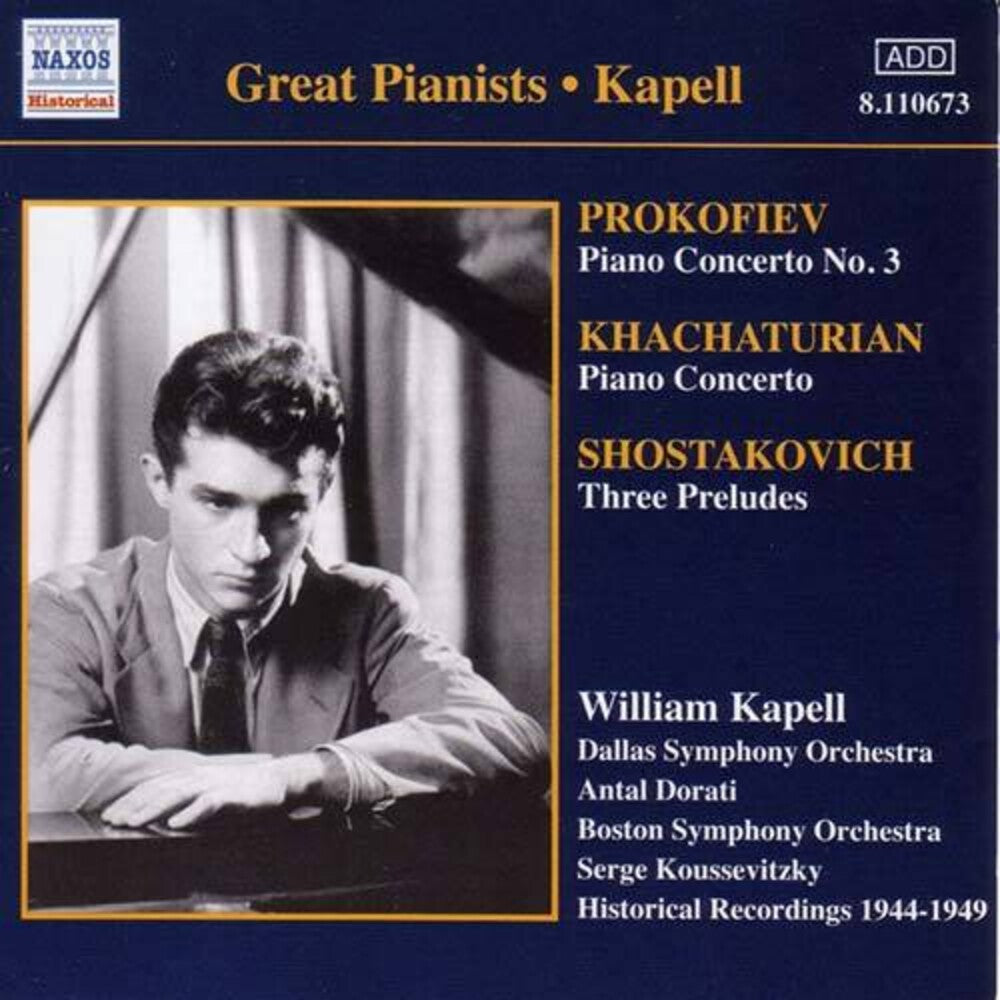 the album cover for Kapell - Piano Concerto No. 3 in C Major*Op