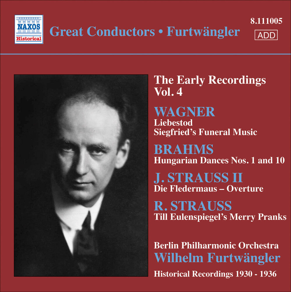the album cover for Wilhelm Furtwängler - Early Recordings Vol. 4