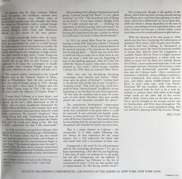 John Coltrane : My Favorite Things (2xLP, Album, RE, RM, 180)