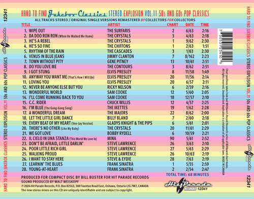 Various Artists - HARD TO FIND JUKEBOX CLASSICS: STEREO EXPLOSION VOLUME 11 (50S & 60S POP CLASSICS) (Various Artists) (CD)
