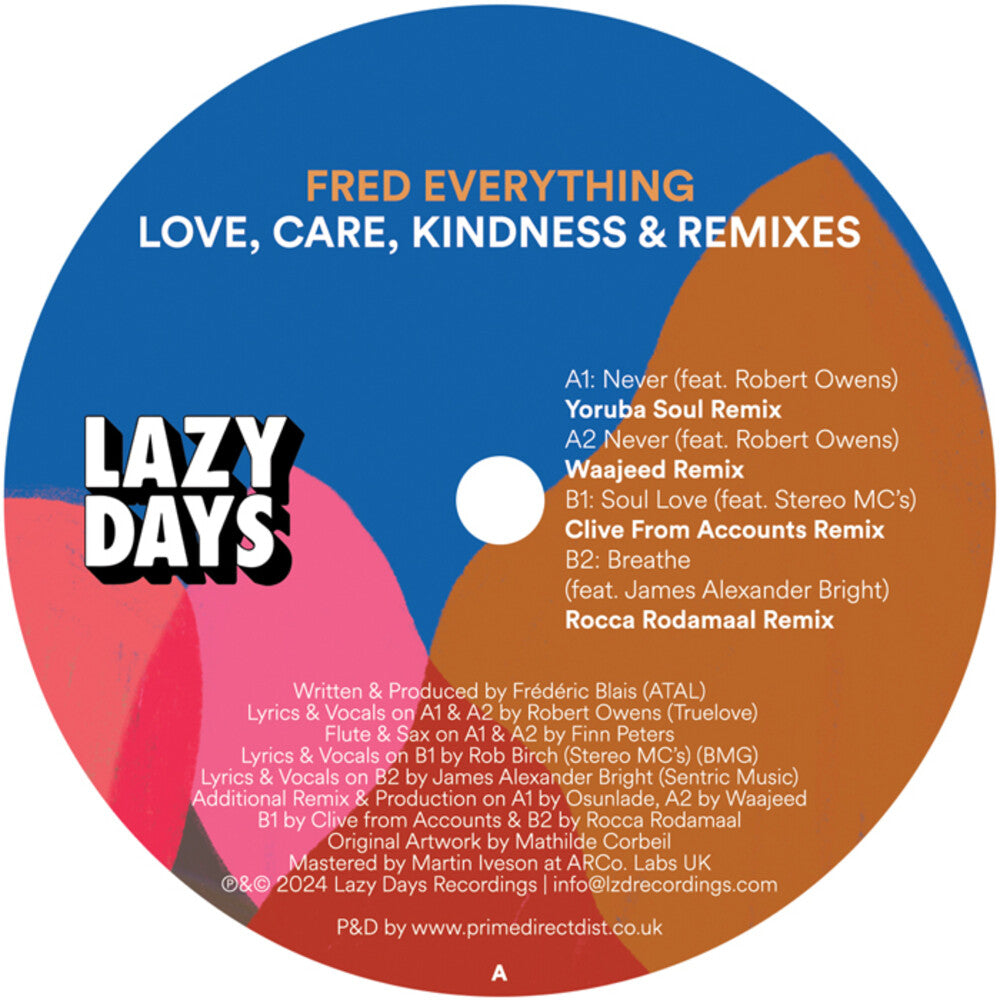 the album cover for Fred Everything - Love Care Kindness & Remixes