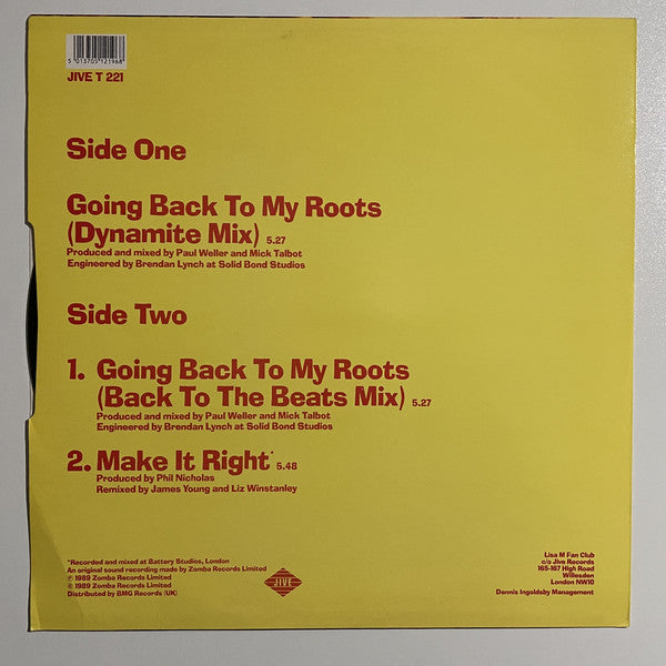 Lisa M (3) : Going Back To My Roots (12")