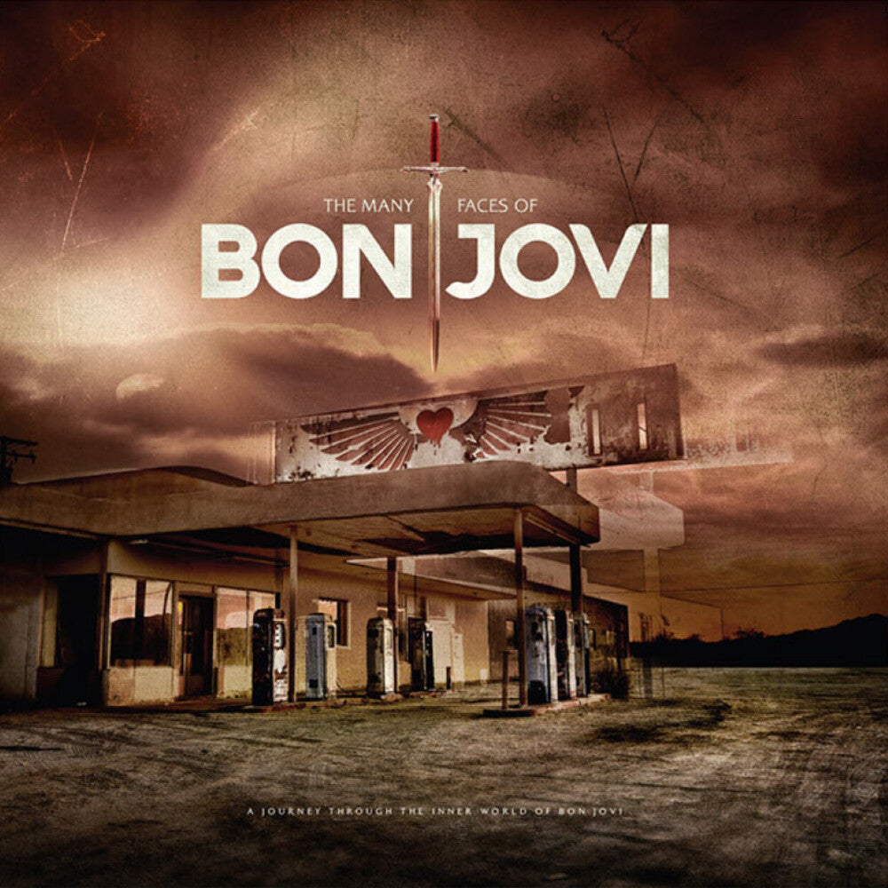 the album cover for Many Faces Of Bon Jovi / Various (Cvnl) (Gate) - Many Faces Of Bon Jovi / Various [Clear Vinyl] (Gate)