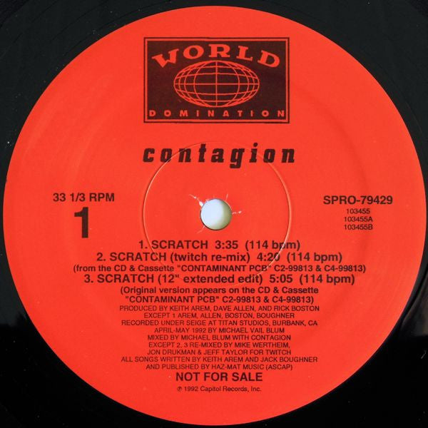 Contagion : Scratch / Aggress (12", Promo)