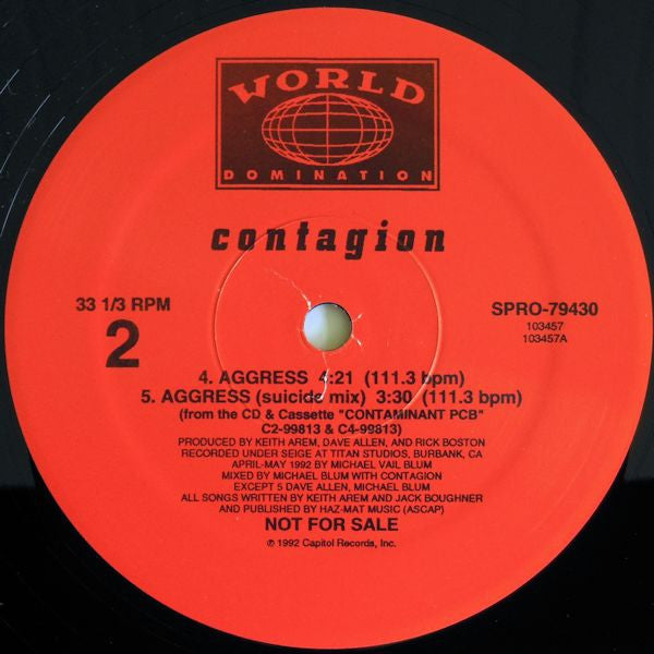 Contagion : Scratch / Aggress (12", Promo)