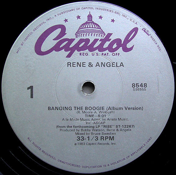 Rene & Angela* : Banging The Boogie (12")
