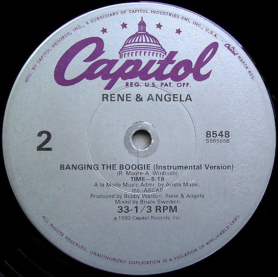 Rene & Angela* : Banging The Boogie (12")