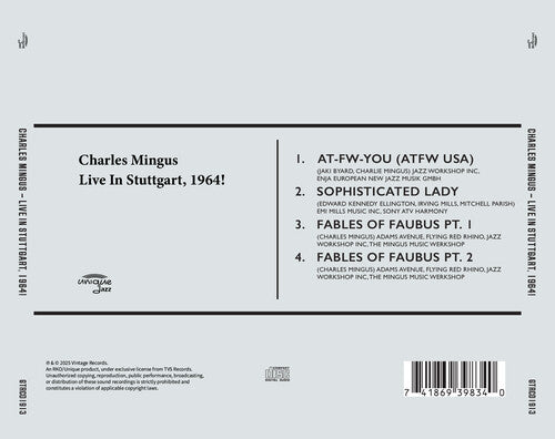 チャールズ・ミンガス - 1964年シュトゥットガルト公演 (CD)