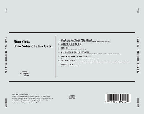 スタン・ゲッツ - Two Sides of Stan Getz (CD)