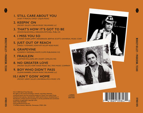 Mickey Gilley - Pasadena, Texas (CD)