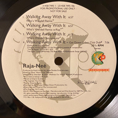 Raja-Neé : Walking Away With It Remixes (12")