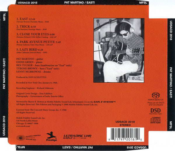Pat Martino : East! (SACD, Hybrid, Album, RE, RM)
