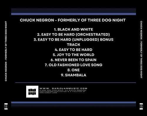 Chuck Negron - Chuck Negron's Greatest Hits - Formerly of Three Dog Night (CD)