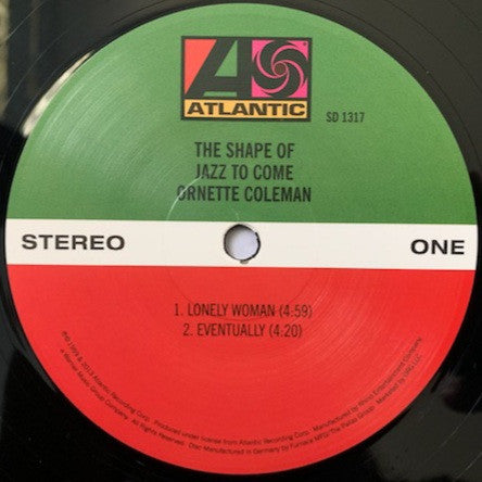 Ornette Coleman : The Shape Of Jazz To Come (2x12", Album, RE, RM, 180)