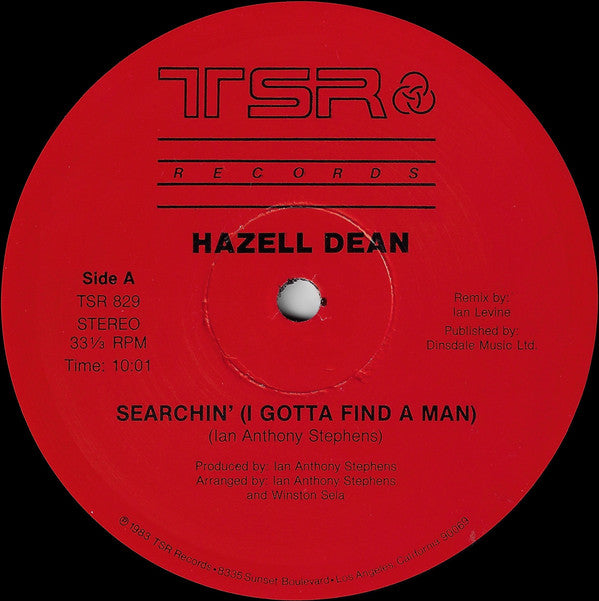 Hazell Dean : Searchin' (I Gotta Find A Man) (Original & Special Extended Re-Mix Versions) (12", Mono)