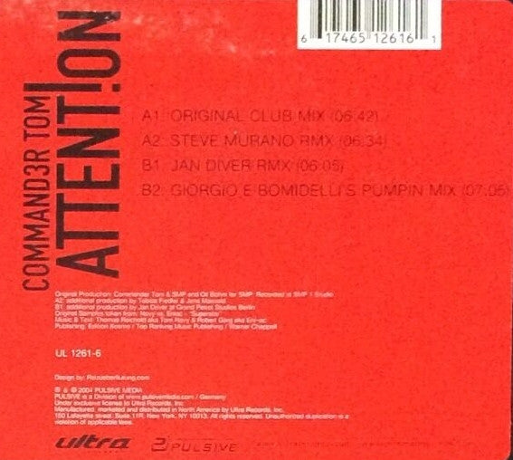 Command3r Tom* : Attent!on (12")