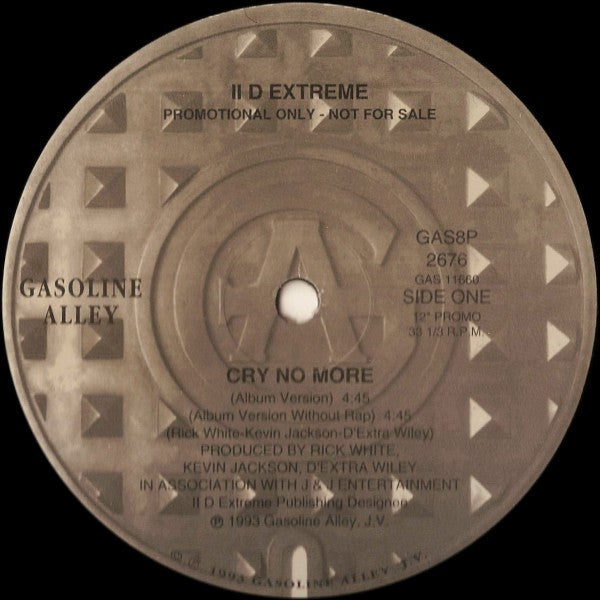 II D Extreme : Cry No More (12", Promo)
