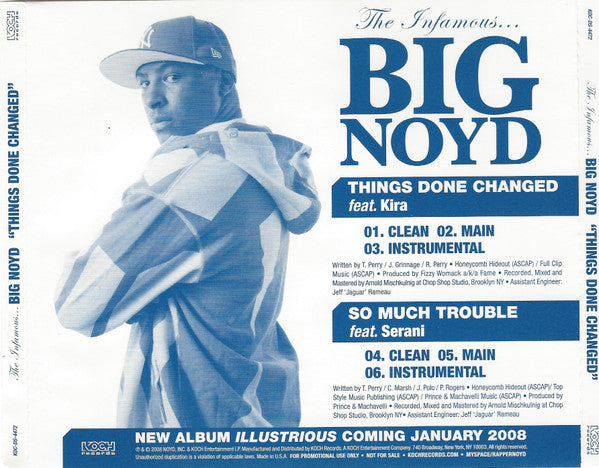 Big Noyd : Things Done Changed / So Much Trouble (CD, Single, Promo)