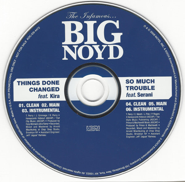Big Noyd : Things Done Changed / So Much Trouble (CD, Single, Promo)