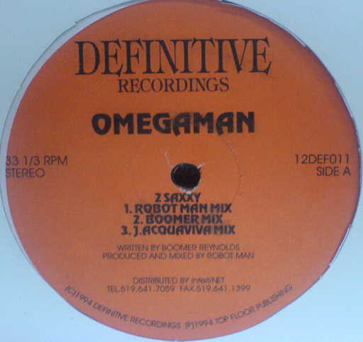 Omegaman : 2 Saxxy / Happy Organ (12")