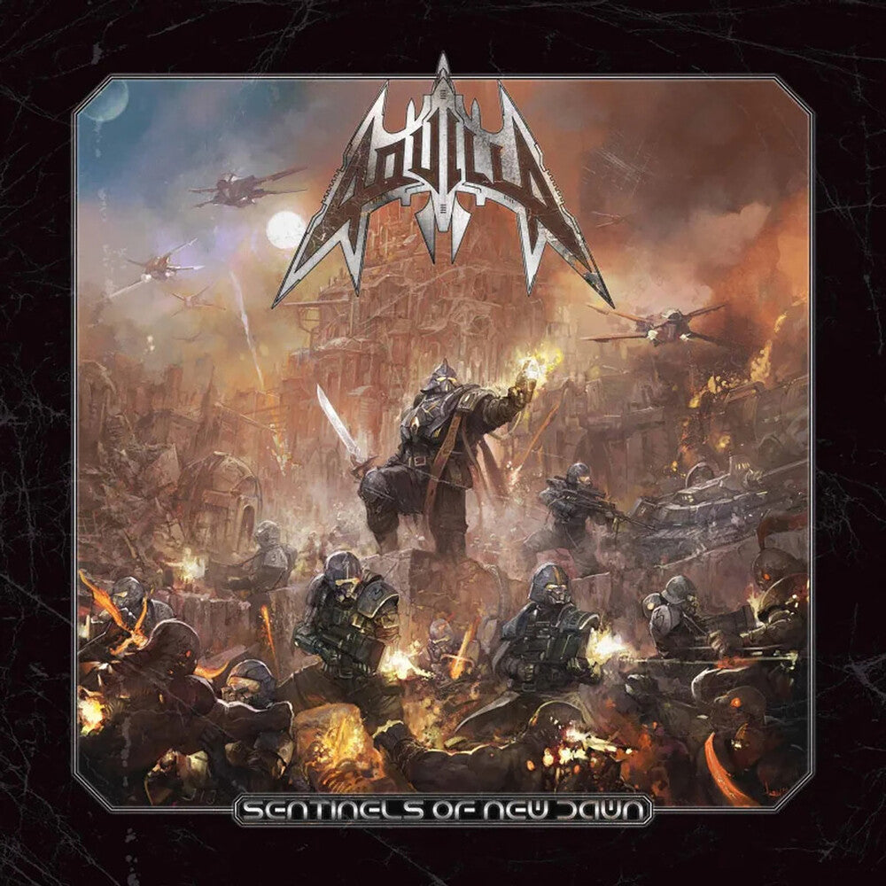 the album cover for Aquilla - Sentinels Of New Dawn