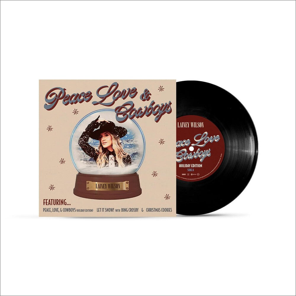 the album cover for Lainey Wilson - Peace, Love & Cowboys (Holiday Edition)