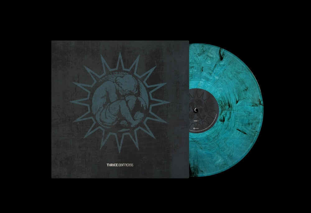 the album cover for Thrice - Identity Crisis (25th Anniversary Edition) [Sea Blue Smoke Colour LP]