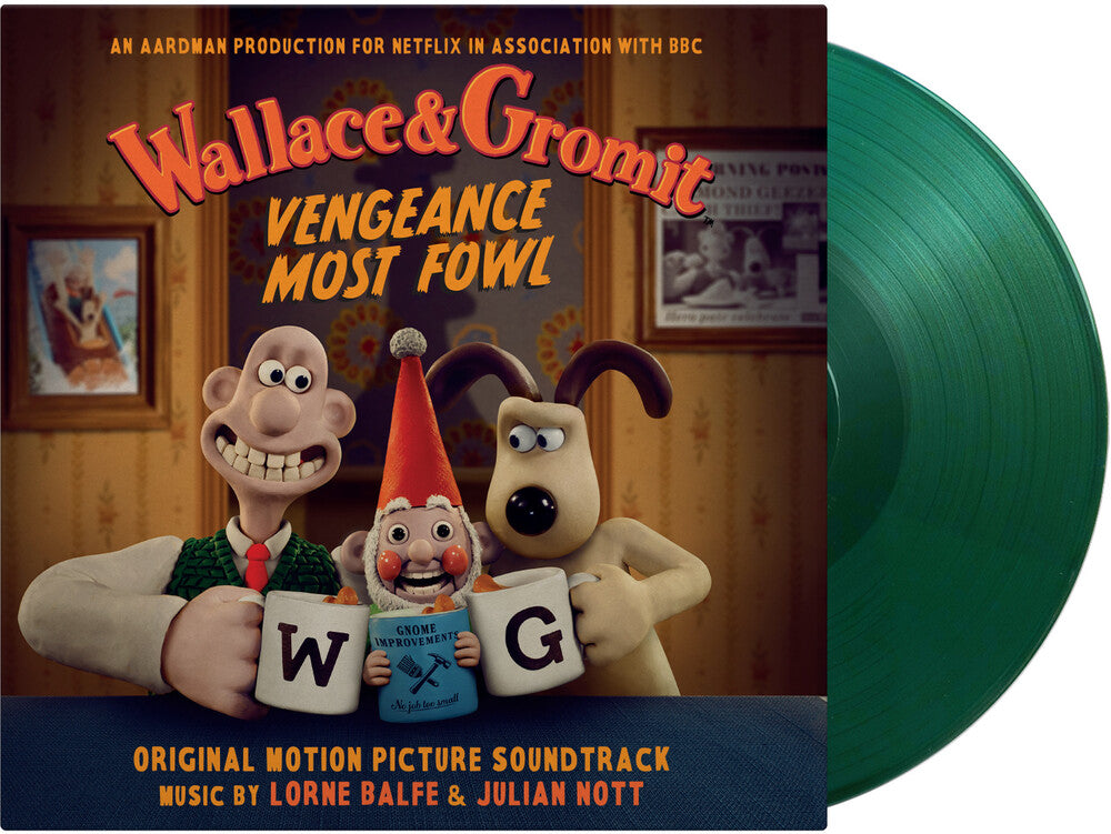 the album cover for Lorne Balfe(Colv) (Grn) (Ltd) (Ogv) - Wallace & Gromit: Vengeance Most Fowl - O.S.T.