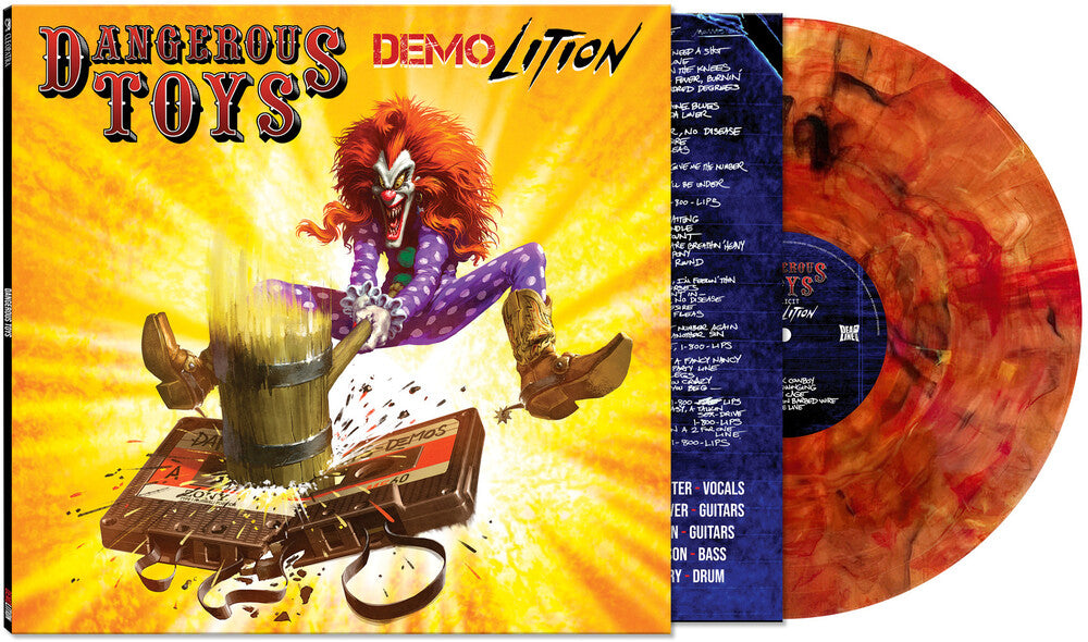 the album cover for Dangerous Toys - Demolition [ORANGE MARBLE/SWIRL LP]