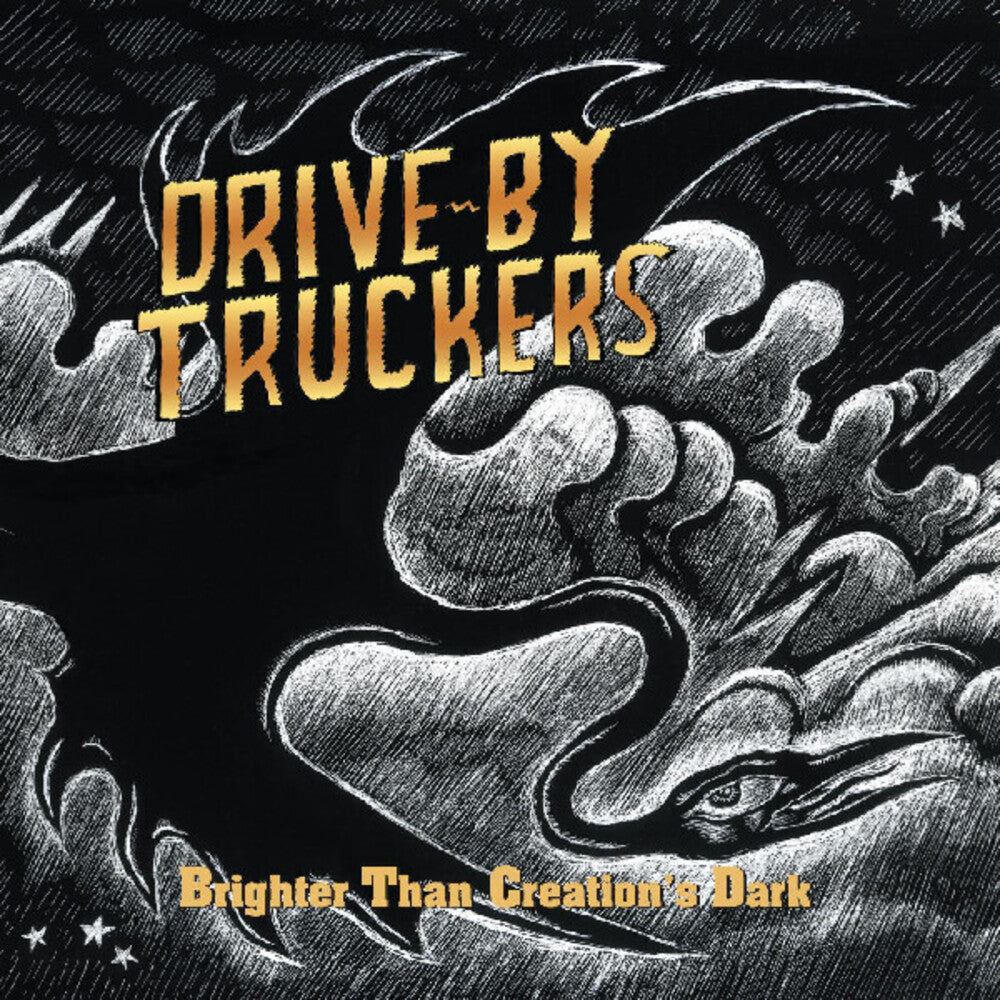 the album cover for Drive-By Truckers - Brighter Than Creation's Dark [Colored Vinyl] (Gate) (Ylw)