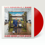 the album cover for Alison Brown/ Martin,Steve - Safe Sensible & Sane - Red [Colored Vinyl] [Limited Edition] (Ofgv)