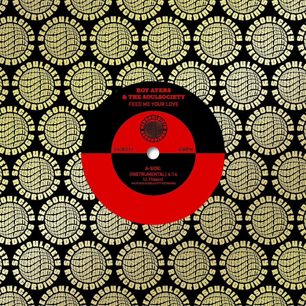 the album cover for Roy Ayers/ Soulsociety - Feed Me Your Love / Funky Nassau