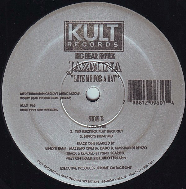 Big Bear (5) Featuring Jazmina : Love Me For A Day (12")