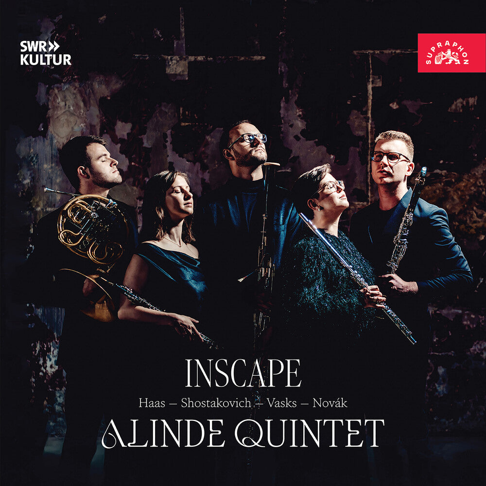 the album cover for Alinde Quintet - Haas Shostakovich Vasks & Novak: Inscape - Alinde