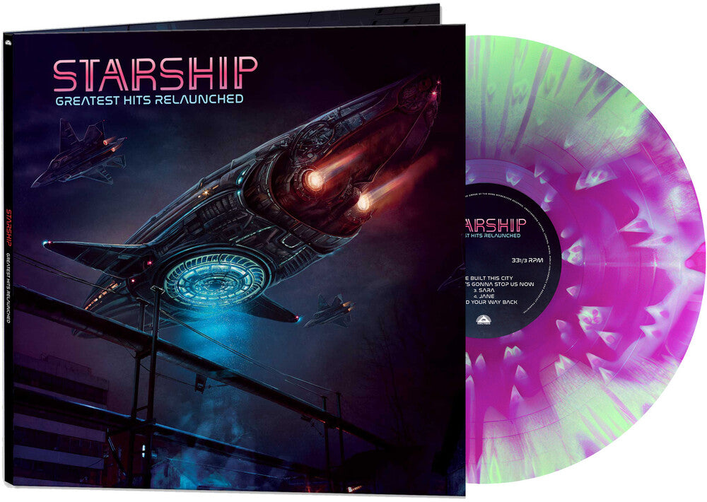 the album cover for Starship - Greatest Hits Relaunched -[Green &amp; Purple Splatter LP]