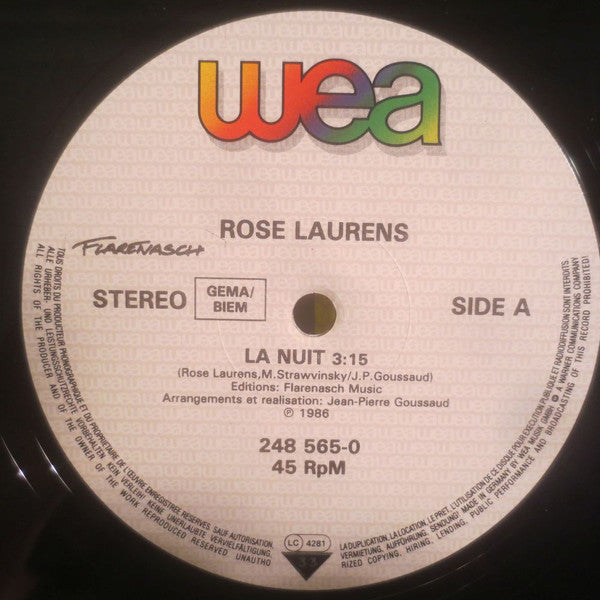 Rose Laurens : La Nuit (12", Single)