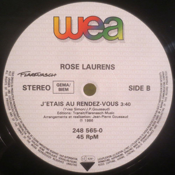 Rose Laurens : La Nuit (12", Single)