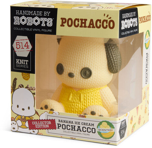 Handmade by Robots - Hello Kitty and Friends - Pochacco Banana Ice Cream Scented Limited Edition Vinyl Figure