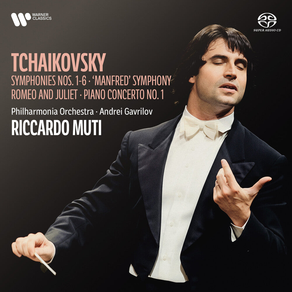 the album cover for Riccardo Muti/ Philharmonia Orchestra - Tchaikovsky: Symphonies 1-6, Manfred