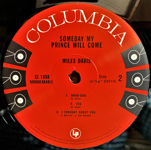 Miles Davis Sextet* : Someday My Prince Will Come (LP, Album, RSD, Mono, Ltd, Num, RE, 180)