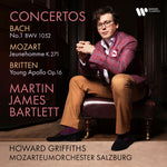 the album cover for Martin BartlettJames - Bach, Mozart, Britten Concerti