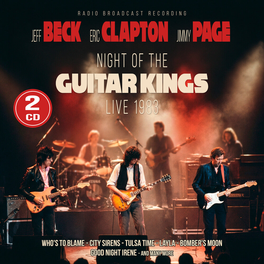 the album cover for Jeff Beck/ Page,Jimmy / Clapton,Eric - Night Of The Guitar Kings 1983 [Digipak]