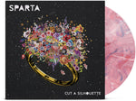 the album cover for Sparta - Cut A Silhouette [Indie Exclusive Pink/Blue/White/Poppy Marble]
