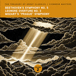 the album cover for Ljubljana Symphony Orchestra & Slovak Phil Orch - The Treasury of Great Classics - Viennese Masters - Vol. 2. Beethoven Symphony No. 5, Leonore Overture No. 3 & Mozart "Prague" S
