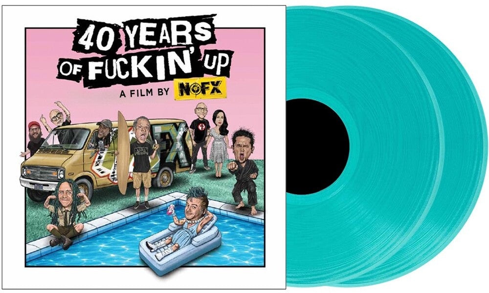 the album cover for NOFX / Fat Mike - 40 Years of Fuckin' Up: Soundtrack + Score[Turquoise]