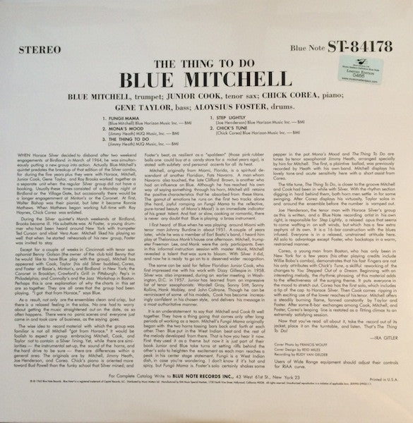 Blue Mitchell : The Thing To Do (2x12", Album, Ltd, Num, RE, RM, Gat)